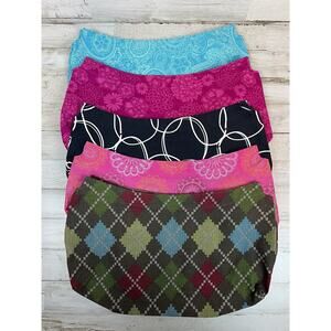Thirty One 31 Fitted Purse Skirt Lot of 5 Interchangeable Covers 4 Hooks Pattern